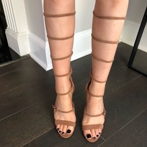 GLADIATOR SUEDE LEATHER HEELS